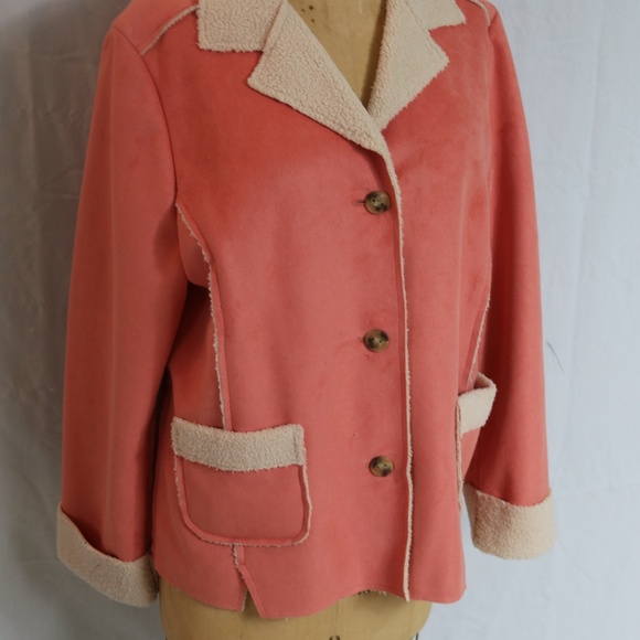 J. Jill Coral Fleece Jacket NWOT - Picture 1 of 14